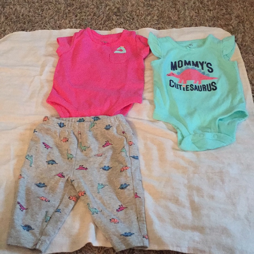 Cute girl Dinosaur set